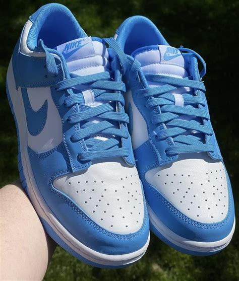 Blau Nike Dunk Leder Schuhe